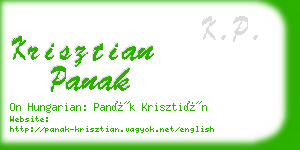 krisztian panak business card